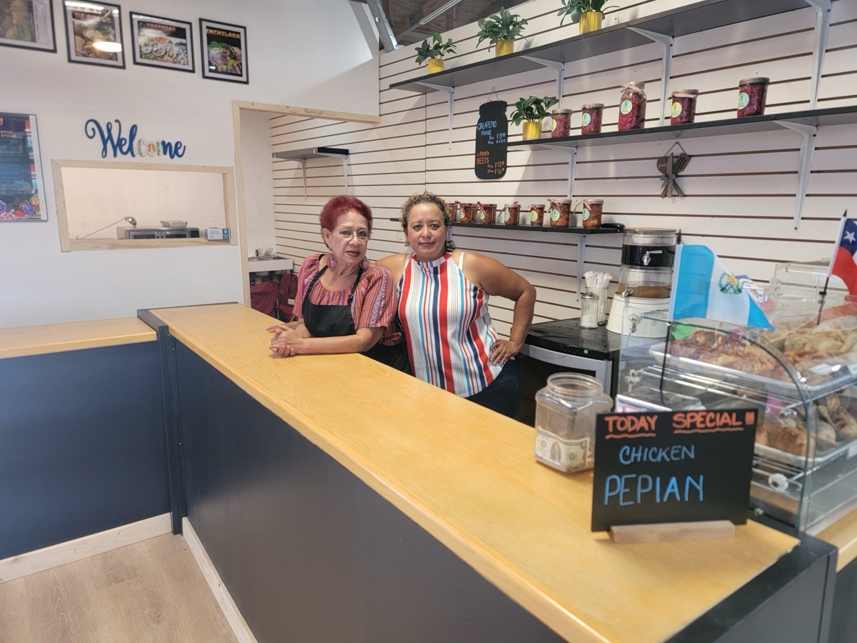 The Empanadas Plus booth at the market